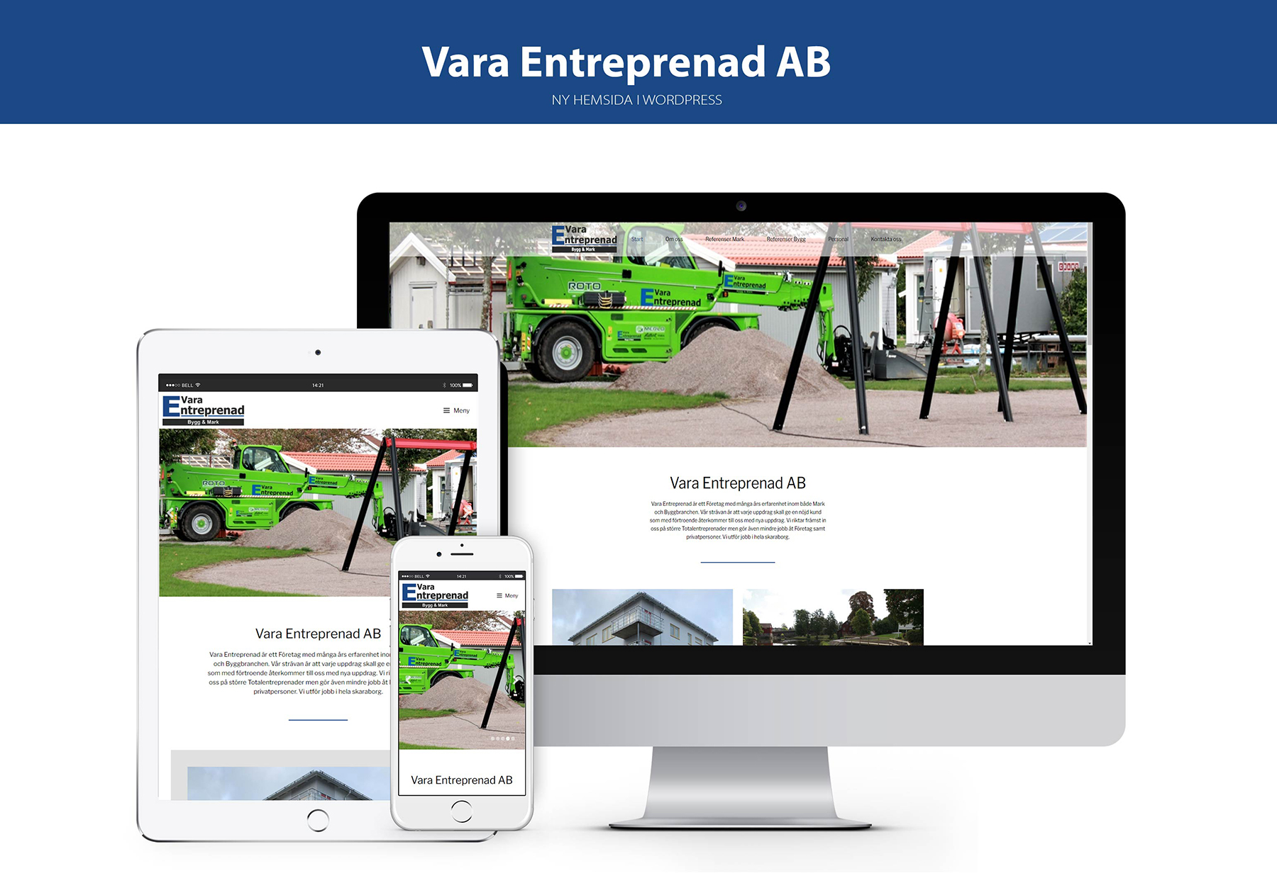 Hemsida i WordPress - Vara Entreprenad AB
