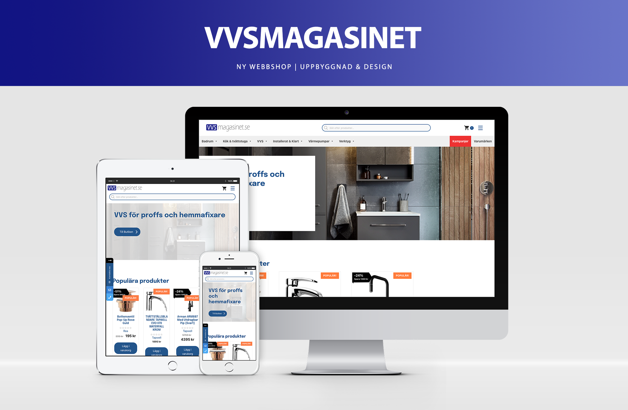 Webbshop i WooCommerce för vvsmagasinet.se