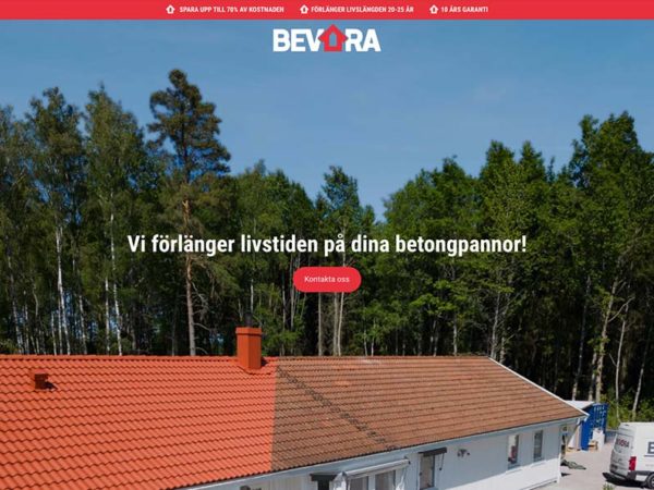 Bevara Produkter AB - Kundcase hemsida