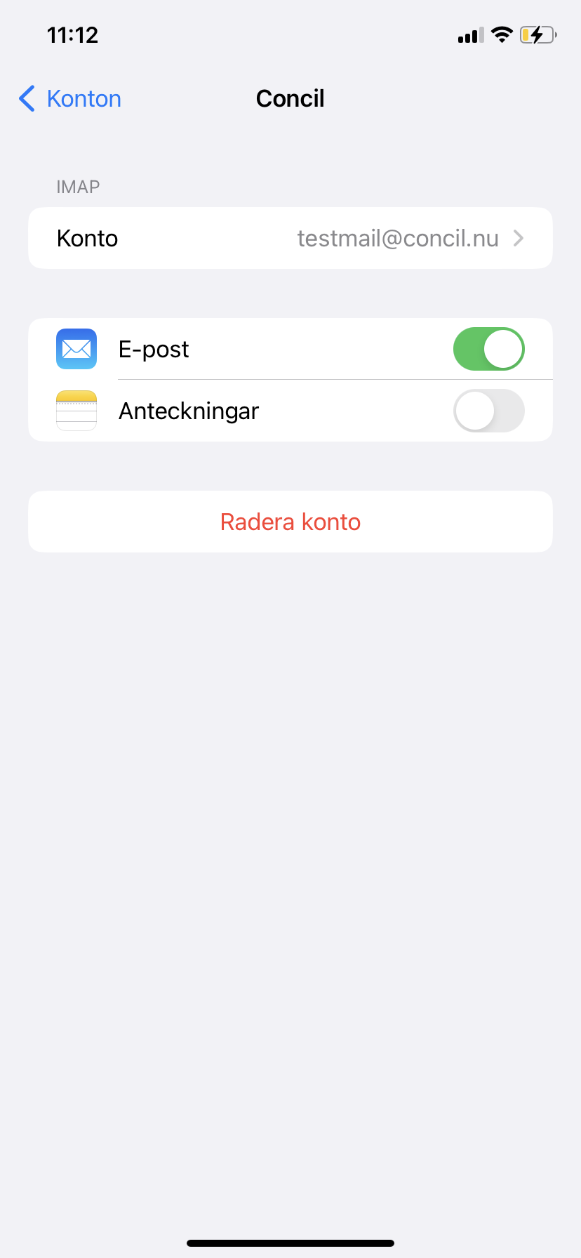 Iphone välj konto