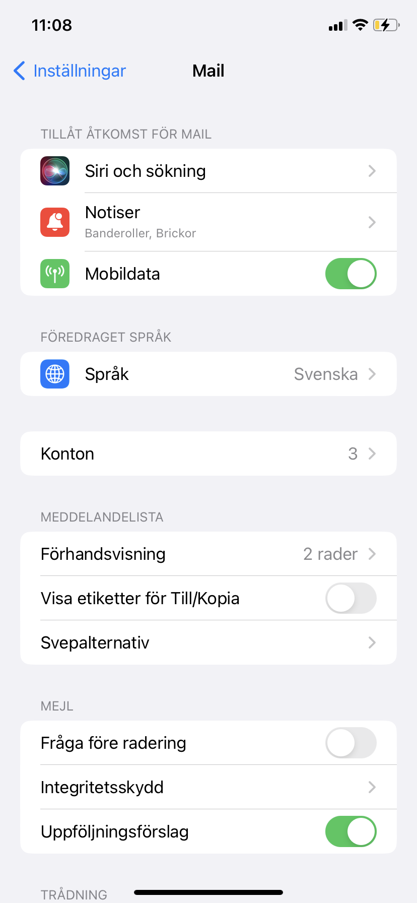 Iphone välj konto