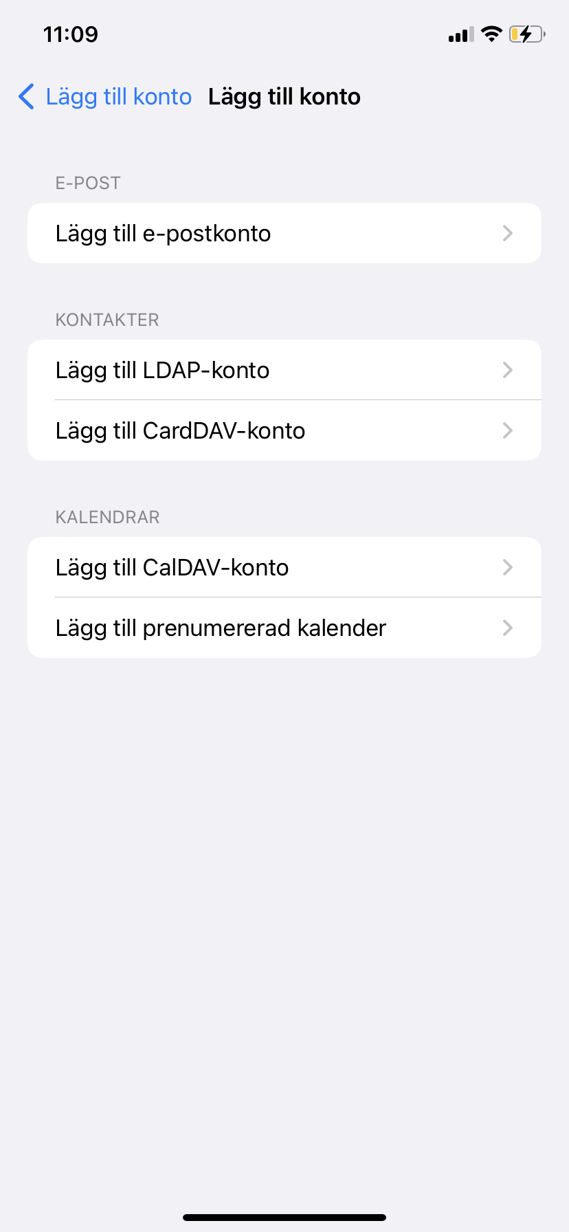 Iphone lägg till e-postkonto